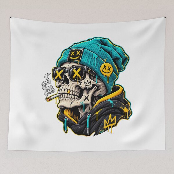 Item preview, Rebel Skull Street Art designed and sold by VYBORA Studio.