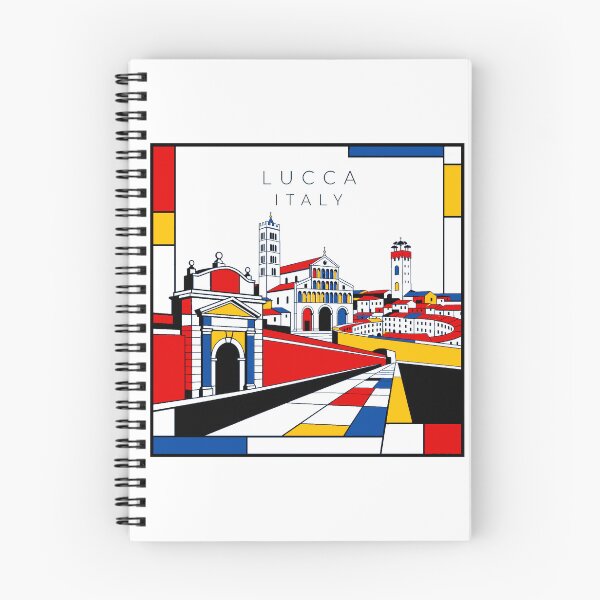 Item preview, Lucca Mondrian style poster 3D designed and sold by CMYKStudio.