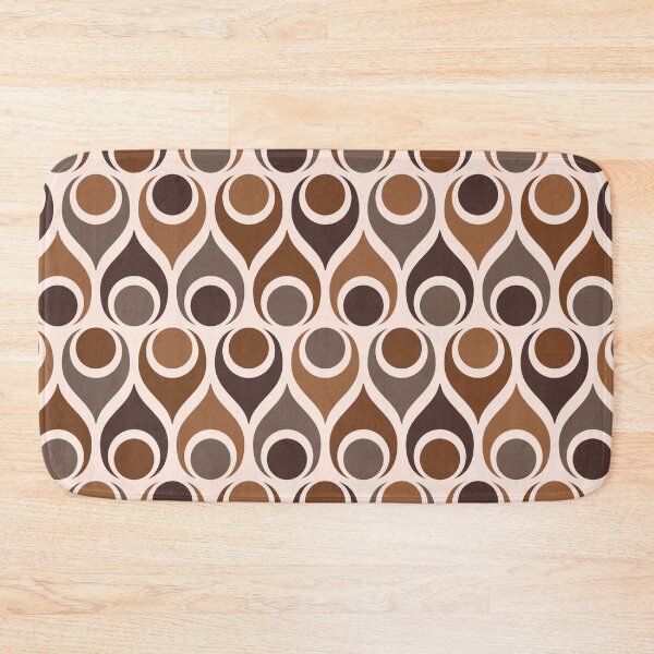 Item preview, Retro Atomic Teardrops brown designed and sold by Dana Du.