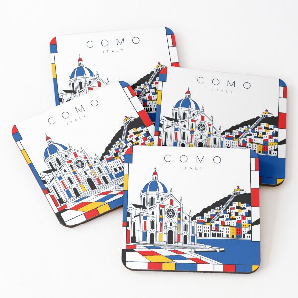 Item preview, Como Mondrian style poster 3D designed and sold by CMYKStudio.