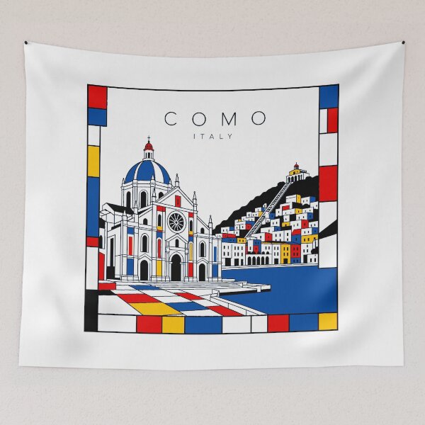 Item preview, Como Mondrian style poster 3D designed and sold by CMYKStudio.
