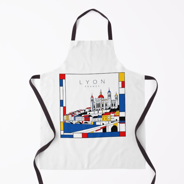 Item preview, Lyon Mondrian style poster 3D designed and sold by CMYKStudio.