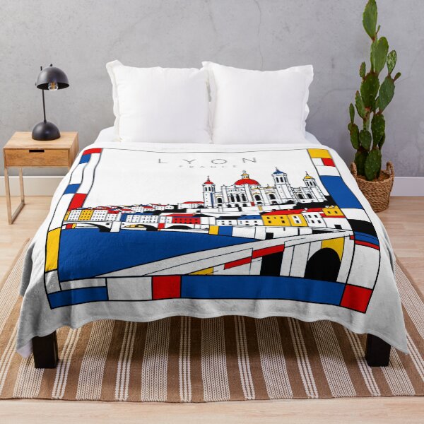 Item preview, Lyon Mondrian style poster 3D designed and sold by CMYKStudio.