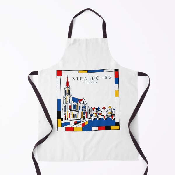 Item preview, Strasbourg Mondrian style poster 3D designed and sold by CMYKStudio.