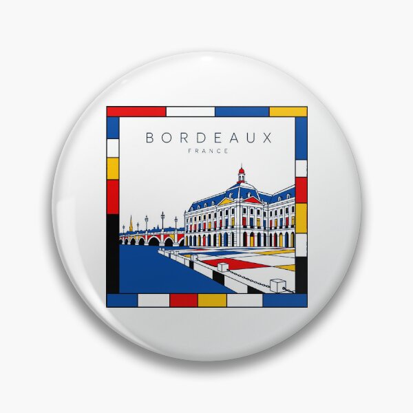 Item preview, Bordeaux Mondrian style poster 3D designed and sold by CMYKStudio.