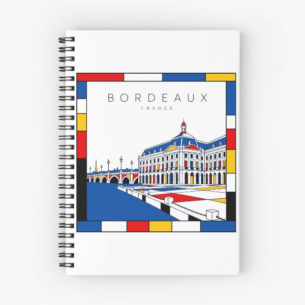 Item preview, Bordeaux Mondrian style poster 3D designed and sold by CMYKStudio.