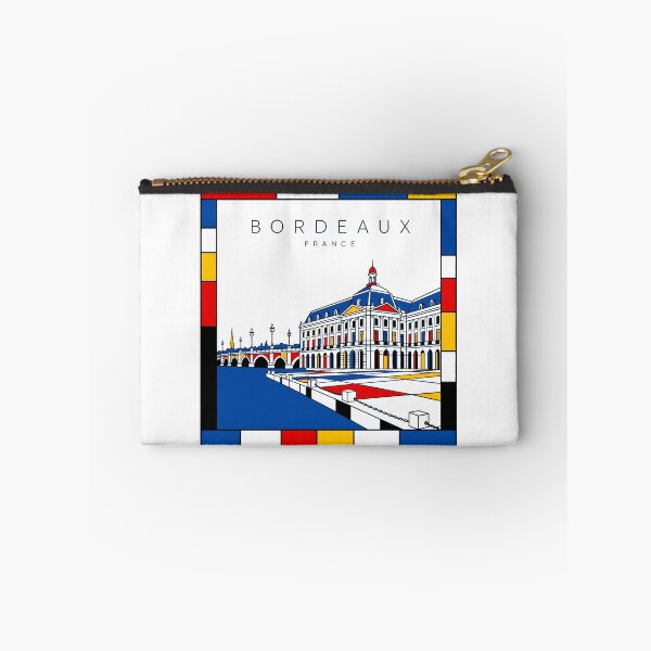 Item preview, Bordeaux Mondrian style poster 3D designed and sold by CMYKStudio.