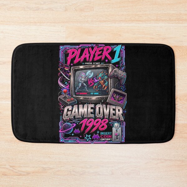 Item preview, Player 1 Press Start Game Over 1998 Retro Arcade Gamer designed and sold by thirtyonestars.