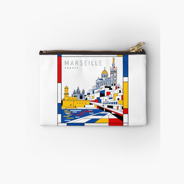 Item preview, Marseille Mondrian style poster 3D designed and sold by CMYKStudio.