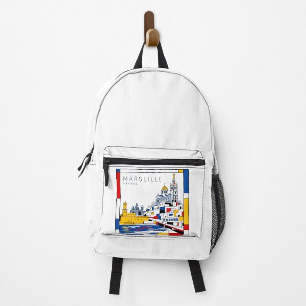 Item preview, Marseille Mondrian style poster 3D designed and sold by CMYKStudio.