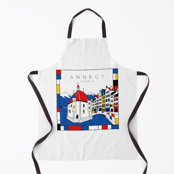 Item preview, Annecy Mondrian style poster 3D designed and sold by CMYKStudio.