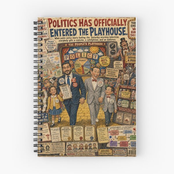 Item preview, Politics in the Playhouse Abdul El-Sayed and Pee Wee Herman designed and sold by LoudMouthArt.