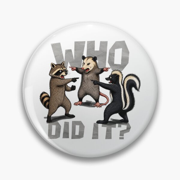 Item preview, Who did it? - Pointing Trash Pandas Meme designed and sold by StellarBees.