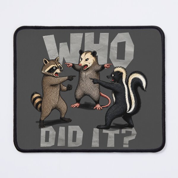 Item preview, Who did it? - Pointing Trash Pandas Meme designed and sold by StellarBees.