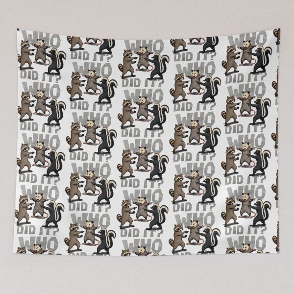 Item preview, Who did it? - Pointing Trash Pandas Meme designed and sold by StellarBees.