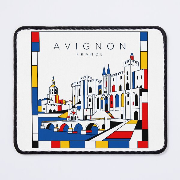 Item preview, Avignon Mondrian style poster 3D designed and sold by CMYKStudio.