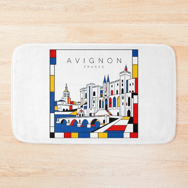 Item preview, Avignon Mondrian style poster 3D designed and sold by CMYKStudio.