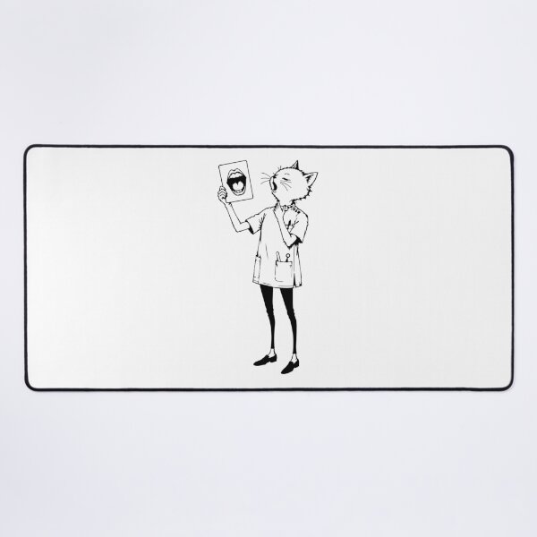 Item preview, Cat Speech Therapist - Line Art Flashcard Illustration designed and sold by medicalkinoko.