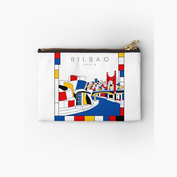 Item preview, Bilbao Mondrian style poster 3D designed and sold by CMYKStudio.
