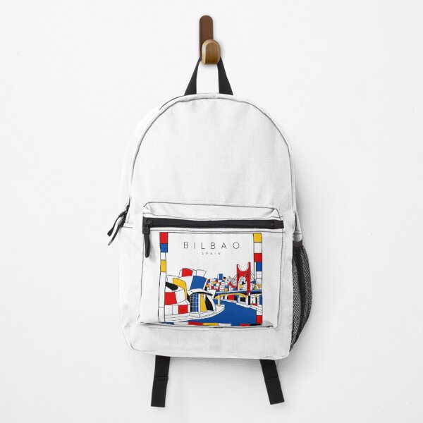 Item preview, Bilbao Mondrian style poster 3D designed and sold by CMYKStudio.