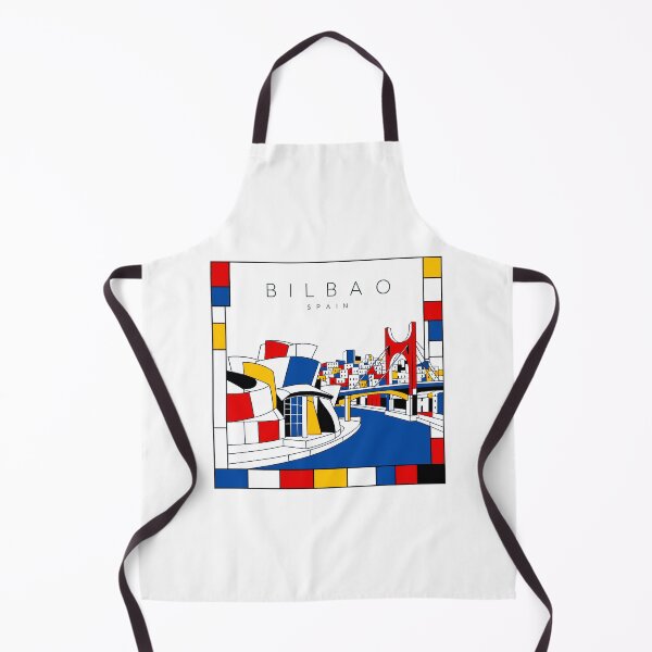 Item preview, Bilbao Mondrian style poster 3D designed and sold by CMYKStudio.