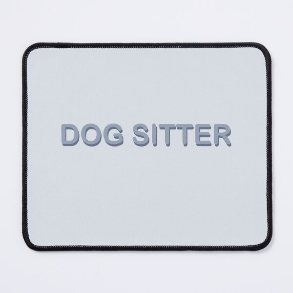 Item preview, Dog Sitter 3D Embossed Minimalist Pastel Blue Gray Design designed and sold by Skayana.