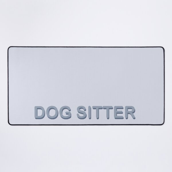 Item preview, Dog Sitter 3D Embossed Minimalist Pastel Blue Gray Design designed and sold by Skayana.