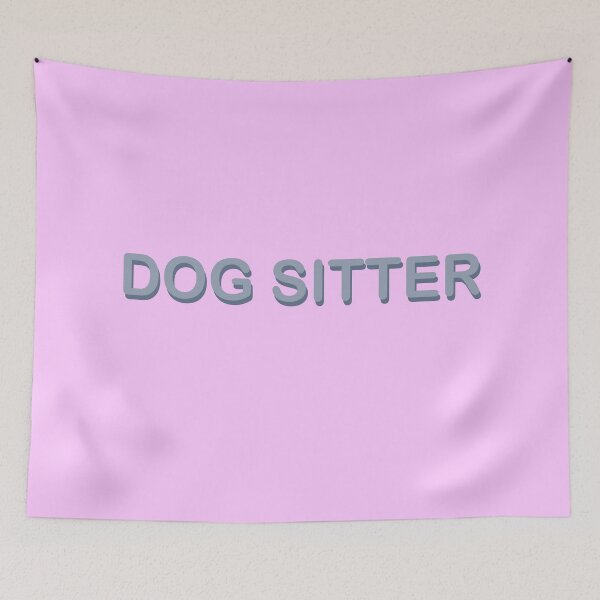 Item preview, Dog Sitter 3D Embossed Minimalist Pastel Blue Gray Design designed and sold by Skayana.