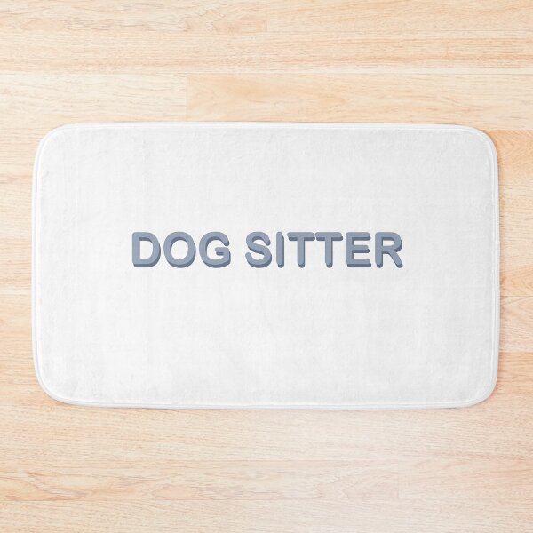 Item preview, Dog Sitter 3D Embossed Minimalist Pastel Blue Gray Design designed and sold by Skayana.