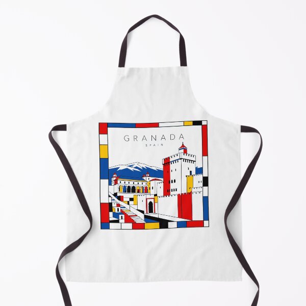 Item preview, Granada Mondrian style poster 3D designed and sold by CMYKStudio.