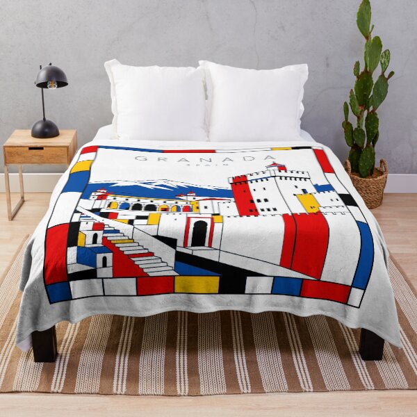 Item preview, Granada Mondrian style poster 3D designed and sold by CMYKStudio.