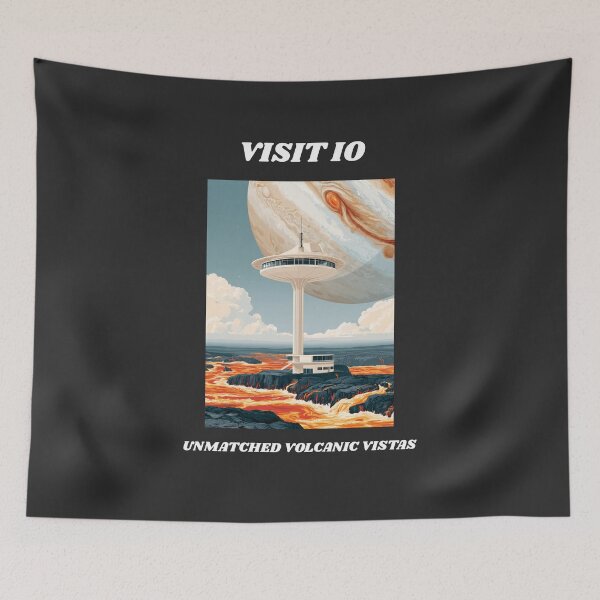 Item preview, Io Moon Volcanic Vista 1950s Retro Space Poster designed and sold by Artmugic.