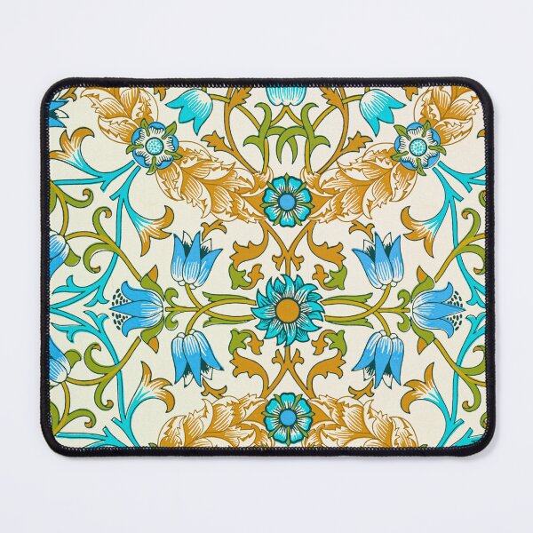 Item preview, Blue Art Nouveau Floral Pattern – Vintage Botanical Ornament designed and sold by Good_Things.