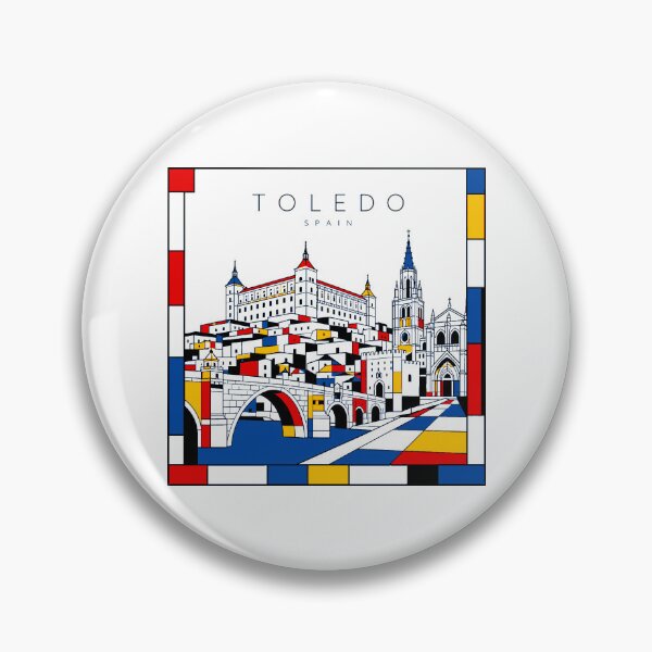 Item preview, Toledo Mondrian style poster 3D designed and sold by CMYKStudio.