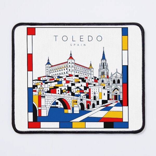 Item preview, Toledo Mondrian style poster 3D designed and sold by CMYKStudio.