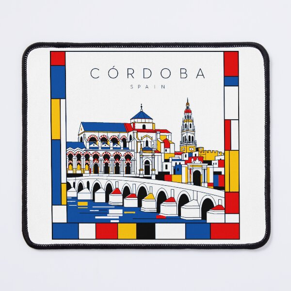 Item preview, Cordoba Mondrian style poster 3D designed and sold by CMYKStudio.
