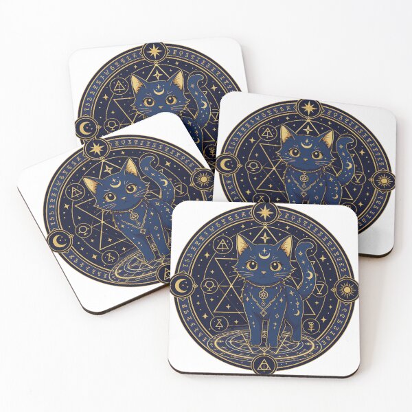 Item preview, Cat Summoning Circle - Mystical Astrology Cat Illustration designed and sold by medicalkinoko.
