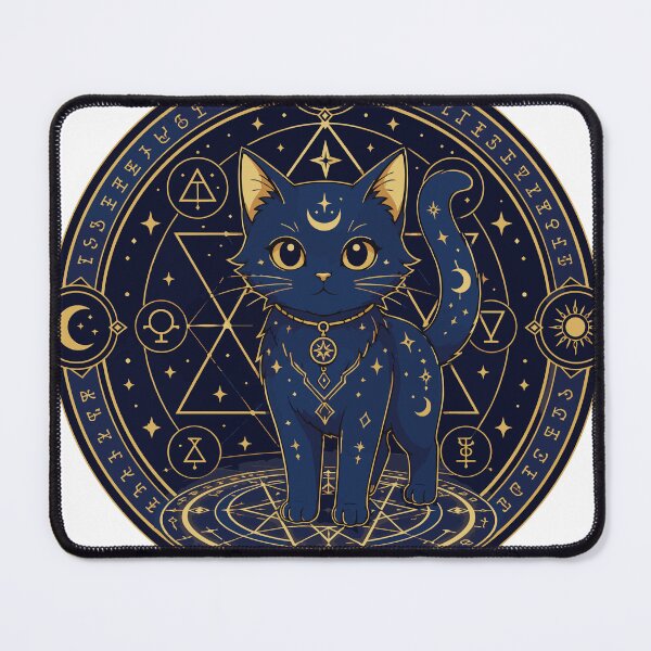 Item preview, Cat Summoning Circle - Mystical Astrology Cat Illustration designed and sold by medicalkinoko.