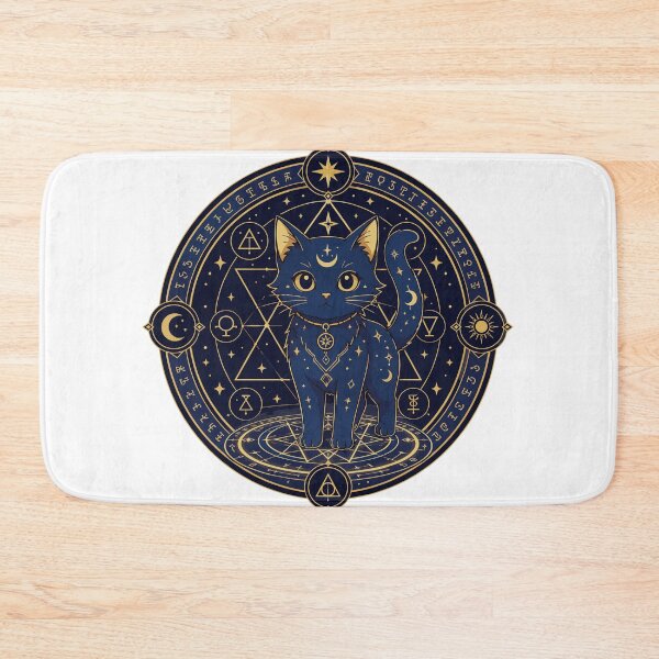Item preview, Cat Summoning Circle - Mystical Astrology Cat Illustration designed and sold by medicalkinoko.
