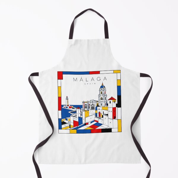 Item preview, Malaga Mondrian style poster 3D designed and sold by CMYKStudio.