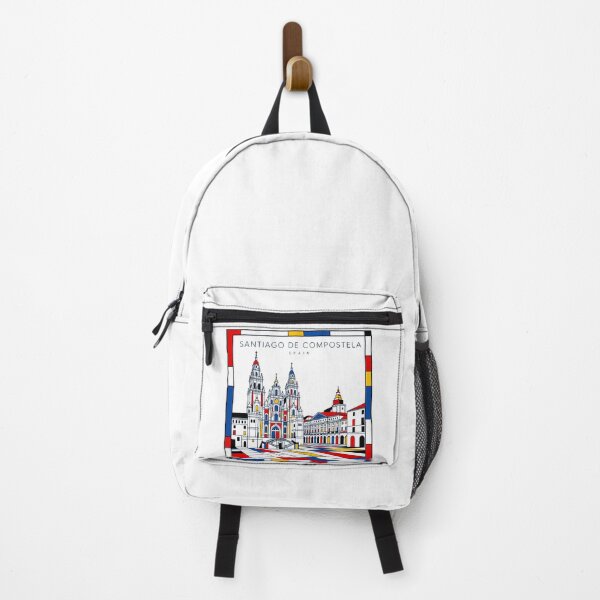 Item preview, Santiago De Compostela Mondrian style poster 3D designed and sold by CMYKStudio.