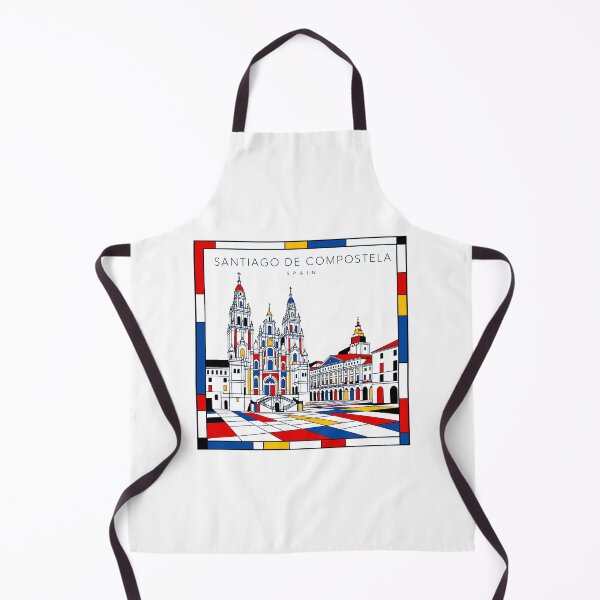 Item preview, Santiago De Compostela Mondrian style poster 3D designed and sold by CMYKStudio.
