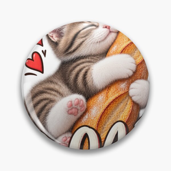 Item preview, Cute Funny Cat Hugging Baguette – You Are the Loaf of My Life designed and sold by LavIsInTheAir.