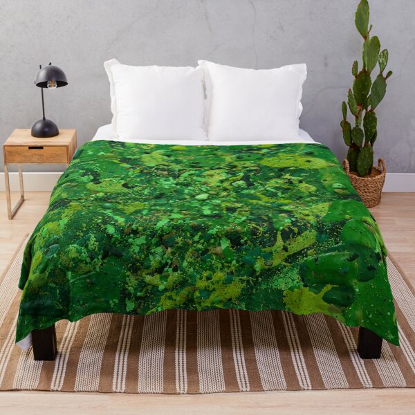 Item preview, Monochromatic Emerald Green Texture Abstract Art designed and sold by THE SPLATTERED HAUS BY SAGE BANKS.
