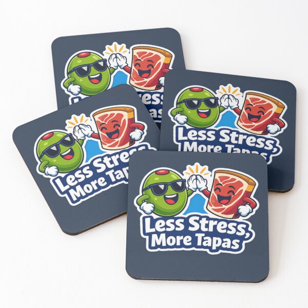 Item preview, Less Stress More Tapas - Funny Spanish Food Lovers Quote designed and sold by UkrainianSpain.