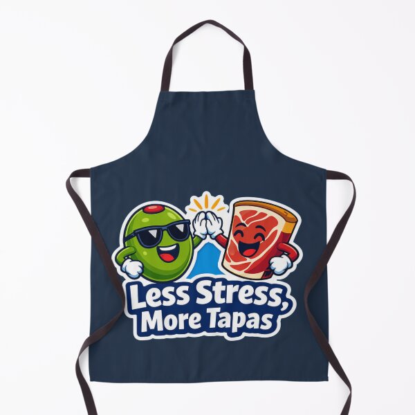 Item preview, Less Stress More Tapas - Funny Spanish Food Lovers Quote designed and sold by UkrainianSpain.
