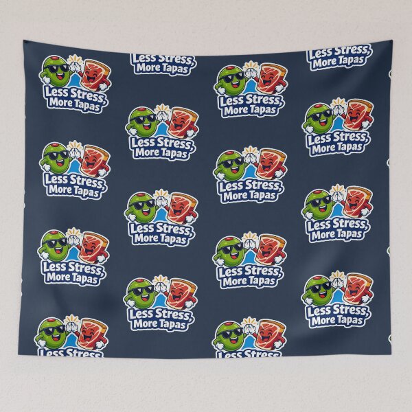Item preview, Less Stress More Tapas - Funny Spanish Food Lovers Quote designed and sold by UkrainianSpain.