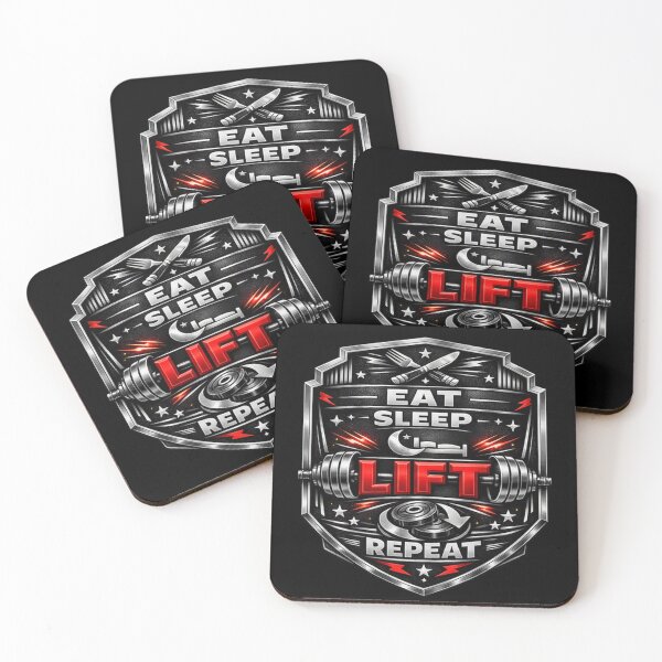 Item preview, Eat Sleep Lift Repeat – Bold Gym & Weightlifting Emblem designed and sold by TroviTutto.