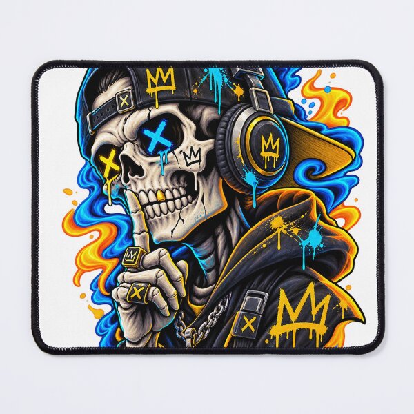 Item preview, Neon Shush Skull designed and sold by VYBORA Studio.