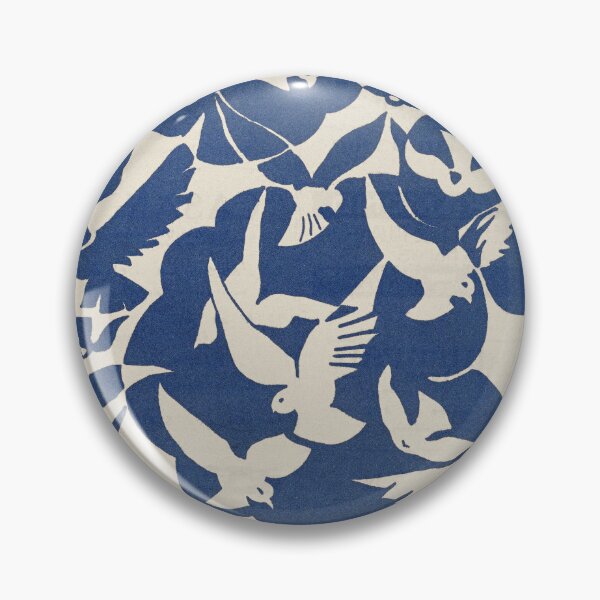 Item preview, Blue Bird Pattern – Vintage Folk Art Animal Design designed and sold by Good_Things.